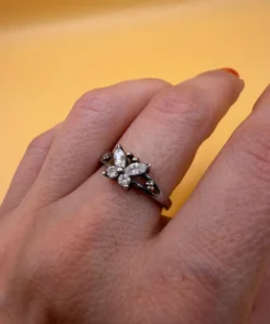 Uk size M1/2 sterling silver ring butterfly 39