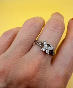 Uk size M1/2 sterling silver ring butterfly 39