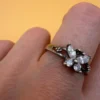 Uk size M1/2 sterling silver ring butterfly 39