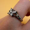 Uk size M1/2 sterling silver ring butterfly 39