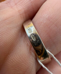 Natural coral sterling silver ring Uk size L
