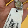 Nickel ring with natural prehnite, size O#111