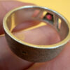 Sterling Silver Symbol Ring with Natural Ruby - Size Q#111