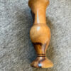 vintage hand-turned olive wood vase.