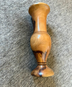 vintage hand-turned olive wood vase