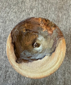 vintage hand-turned olive wood vase