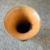 vintage hand-turned olive wood vase.