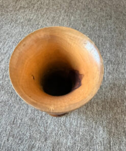 vintage hand-turned olive wood vase