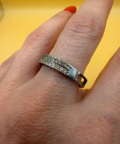 Uk size T, sterling silver ring