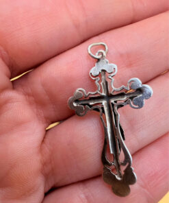 Vintage sterling silver religious cross#134