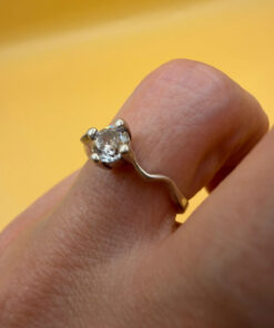 Sterling silver ring Uk size L#133