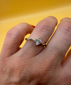 Sterling silver ring Uk size L#133