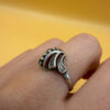 Soviet silver 875 ring Uk size O#143