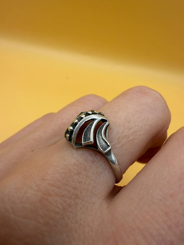 Soviet silver 875 ring Uk size O#143