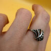 Soviet silver 875 ring Uk size O#143