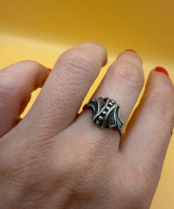 Soviet silver 875 ring Uk size O#143
