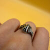 Soviet silver 875 ring Uk size O#143