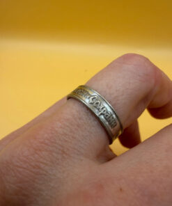 Silver ring “Save and Protect” (protective), size O #143