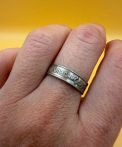 Silver ring “Save and Protect” (protective), size O #143
