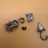 Sterling Silver Cat Clinging earrings Front back Cat Pet Lover Unique #143