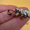 Sterling Silver Cat Clinging earrings Front back Cat Pet Lover Unique #143