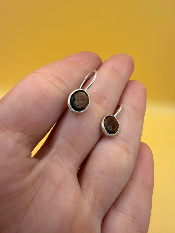 Smoky quartz silver vintage #118