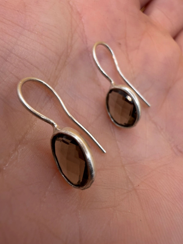 Smoky quartz silver vintage #118