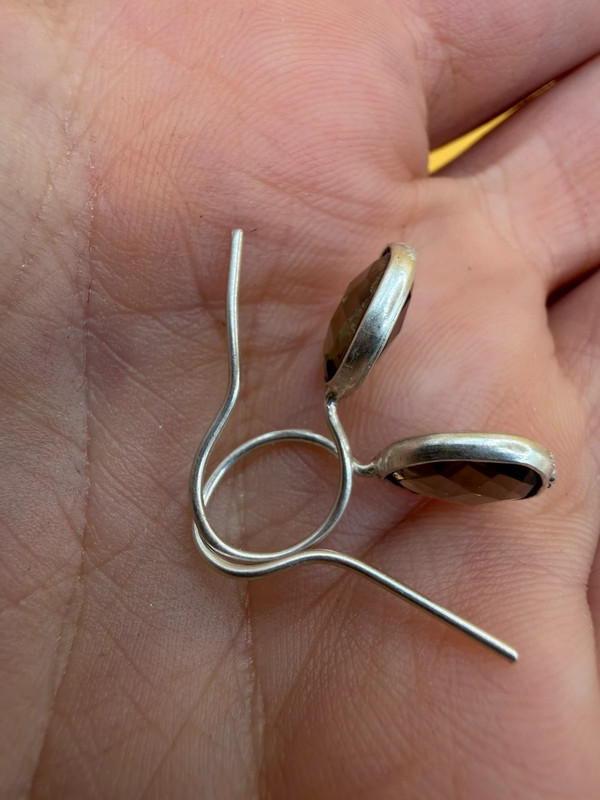 Smoky quartz silver vintage #118