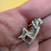 Vintage Charm  pendant Spanish Guitar Man in Chair Sterling Silver#6