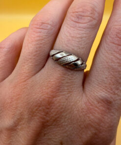 Vintage Soviet Latvia Sterling silver ring Uk size M#6