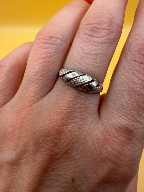 Vintage Soviet Latvia Sterling silver ring Uk size M#6