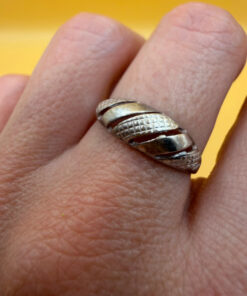 Vintage Soviet Latvia Sterling silver ring Uk size M#6