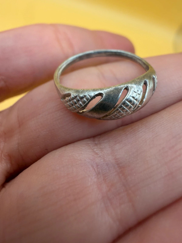 Vintage Soviet Latvia Sterling silver ring Uk size M#6