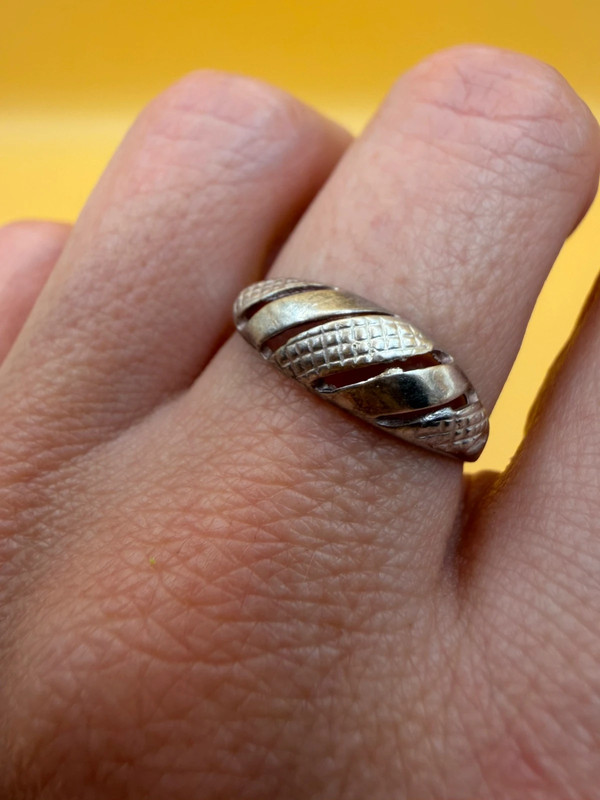 Vintage Soviet Latvia Sterling silver ring Uk size M#6