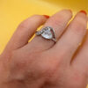 Uk size M sterling silver ring with large CZ #10