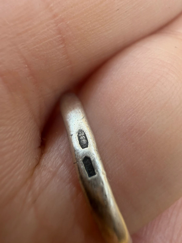 Uk size M sterling silver ring with large CZ #10