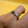 Sterling Silver ring designed like a belt Uk size O#11