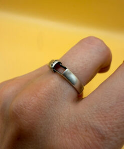 Sterling Silver ring designed like a belt Uk size O#11