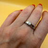 Sterling Silver ring designed like a belt Uk size O#11