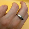Sterling Silver ring designed like a belt Uk size O#11