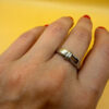 Sterling Silver ring designed like a belt Uk size O#11