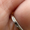 Uk size J vintage incredible sterling silver ring with sparkling CZ (#11)