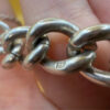 English Vintage 925 Sterling Silver Thick Curb Link Chain Bracelet