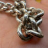 English Vintage 925 Sterling Silver Thick Curb Link Chain Bracelet