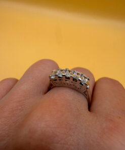 Incredible ring with high-quality cubic zirconia, size S, 925 sterling silver.#10