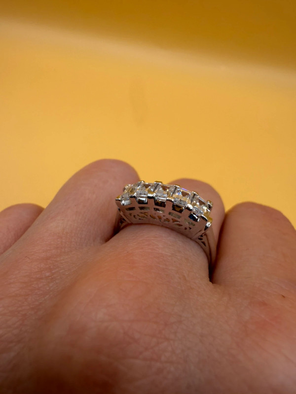 Incredible ring with high-quality cubic zirconia, size S, 925 sterling silver.#10