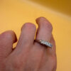 Incredible ring with high-quality cubic zirconia, size S, 925 sterling silver.#10