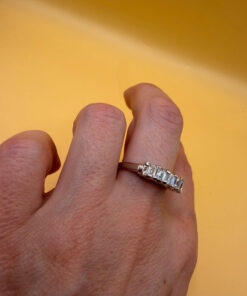 Incredible ring with high-quality cubic zirconia, size S, 925 sterling silver