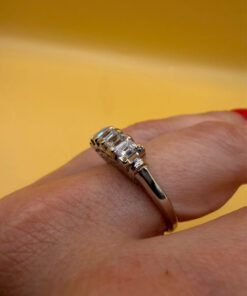 Incredible ring with high-quality cubic zirconia, size S, 925 sterling silver
