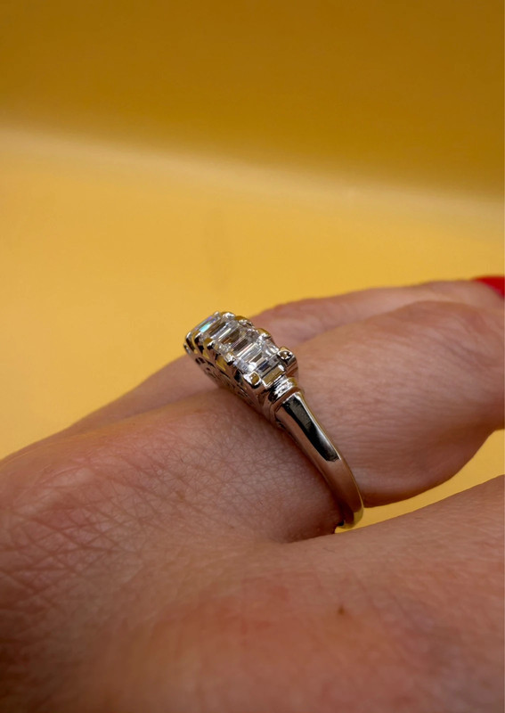 Incredible ring with high-quality cubic zirconia, size S, 925 sterling silver.#10